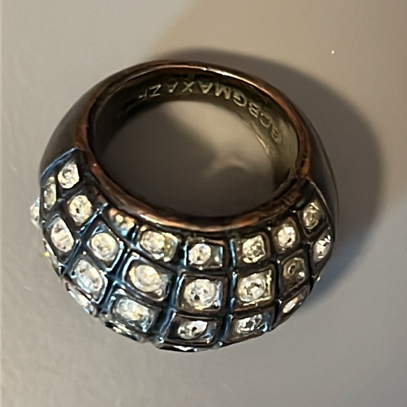 BCBGMaxAzria Silver Rhinestone Ring Size 6 - Picture 4 of 4